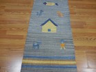 MODERND  ANATOLIA FLATWAVE KILIM GEOMATRIC  HUNTING DESIGND 2x6 RUG — photo 7