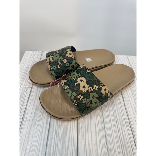 Vans Mte La Costa Slide-On Mens 13 Floral Green Camo Sandals VN000E8RCX1 NEW