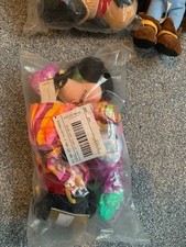 Disney Store Mickey  Minnie Mouse Bean Bag Plush 8  Mardi Gras Jester NWT