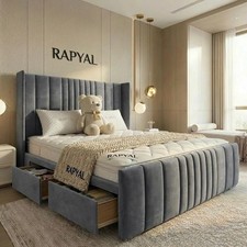 LUXURY DIVAN BED SET WITH MATTRESS & BOSTON HEADBOARD MATCHING FOOTBOARD