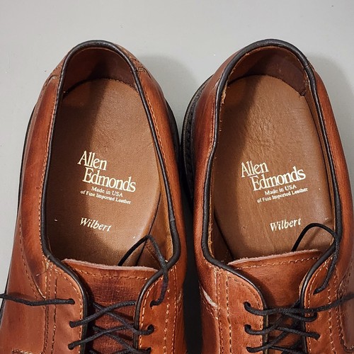 Allen Edmonds Wilbert Oxford Split Moc Toe Blusher Shoe 1951 Lace-up Brown 8.5 D - Picture 4 of 24