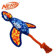 Nerf Dog Launching Fetch Duck -16.5" Nylon Digital Camo Crinkle Wing,Orange/Blue