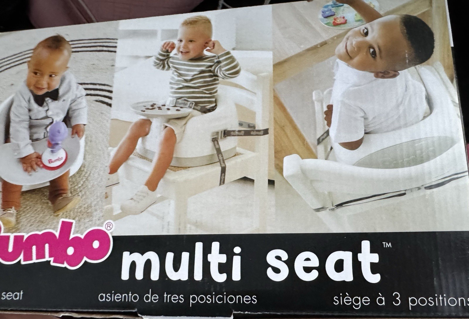 Bumbo Baby Toddler Adjustable 3-in-1 Booster Seat/High Chair and Tray, Taupe