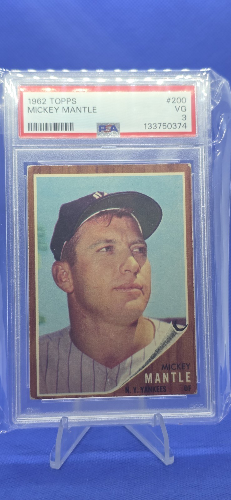 1962 Topps Mickey Mantle #200 PSA 3 VG