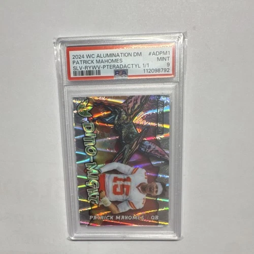 2024 Wild Card Alumination Dino-Might Patrick Mahomes 1/1 Chiefs PSA 9 ADPM1