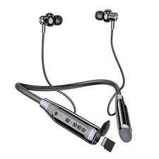 Neckband Bluetooth Headphones 100H Playtime IPX6 Waterproof Earbuds Magnetic ...