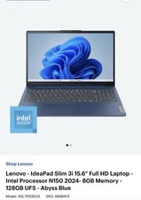 Lenovo IdeaPad 3i Laptop 15.6" I3-1215U, 8GB RAM, 512GB SSD, Abyss Blue