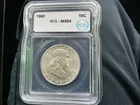 1960 Franklin Half Dollar 50c ICG MS64