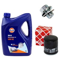 MotoröL Filter Set 15W-40 4 Liter + ÖLablassschraube FüR Toyota Yaris Avensis