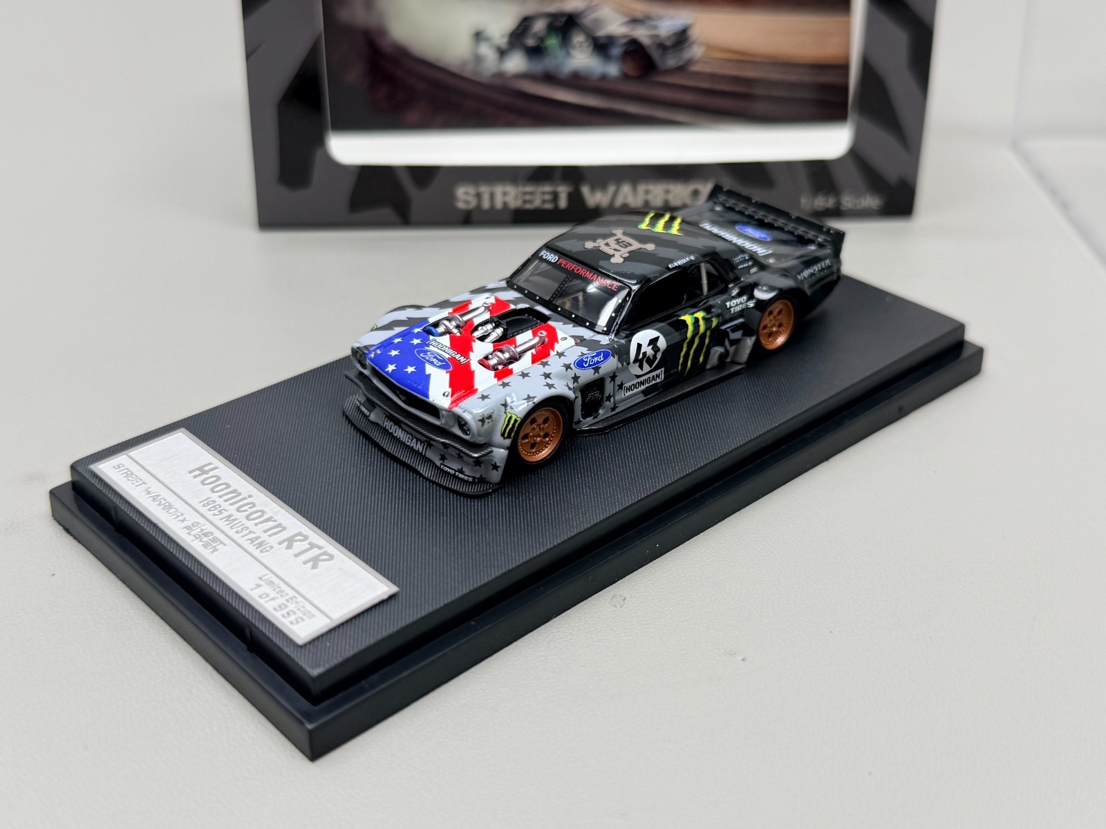 SW 1:64 1965 Mustang RTR Hoonicorn Diecast Metal Car - Two styles to choose from