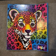 Vintage 90s Lisa Frank Rainbow Hunter A4 3-Ring Binder - Animal Print, Purple