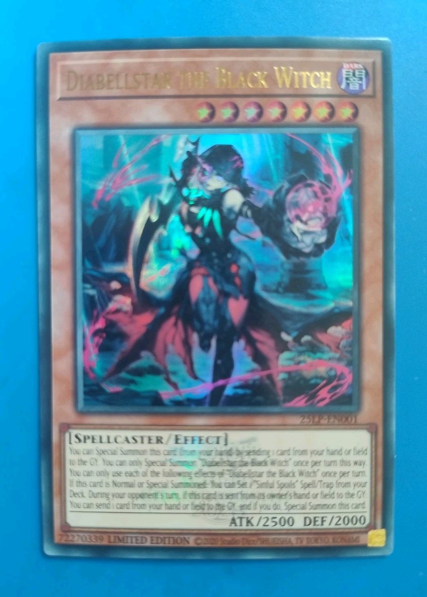 Near Mint Yugioh Diabellstar the Black Witch 25LP-EN001 Emblazoned
