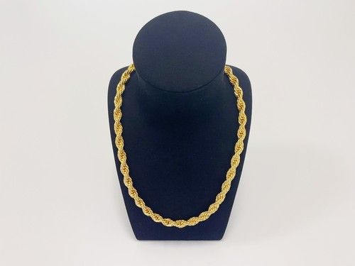 18K Yellow Gold Diamond Cut Rope Chain 10mm NecKlace Mens Womens 28"