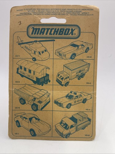 MATCHBOX 74 'FIAT ABARTH' MIB/BOXED/BLISTER/CARDED - Picture 4 of 4