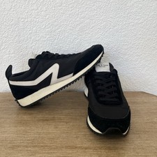 rag bone New York Retro Runner Black White Suede Sneakers EU 37 US 7