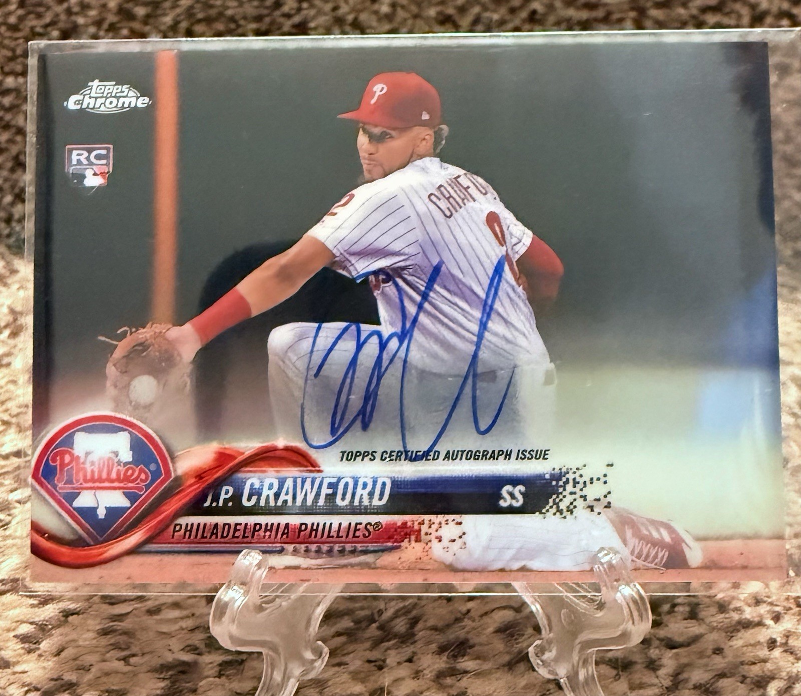 2018 Topps Chrome - Rookie Autographs J.P. Crawford #RA-JC (AU, RC)