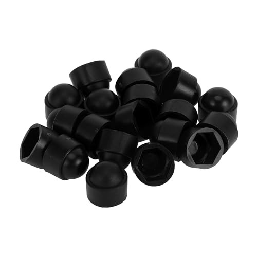 Wheel Lug Nut Bolt Exterior Rims Tire Nut Screws Dust Cap Cover Nut 19mm Black - Picture 1 of 7