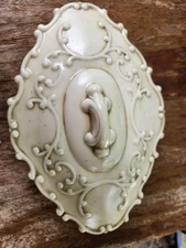 HOLLAND MOLD Vintage Small Covered Trinket Bowl Powder Jar Vanity Ceramics 