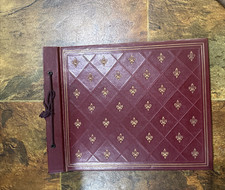 VTG Hard Cover Black Paper Photograph Photo Album ScrapBook 13x10.5" CLEAN PAGES