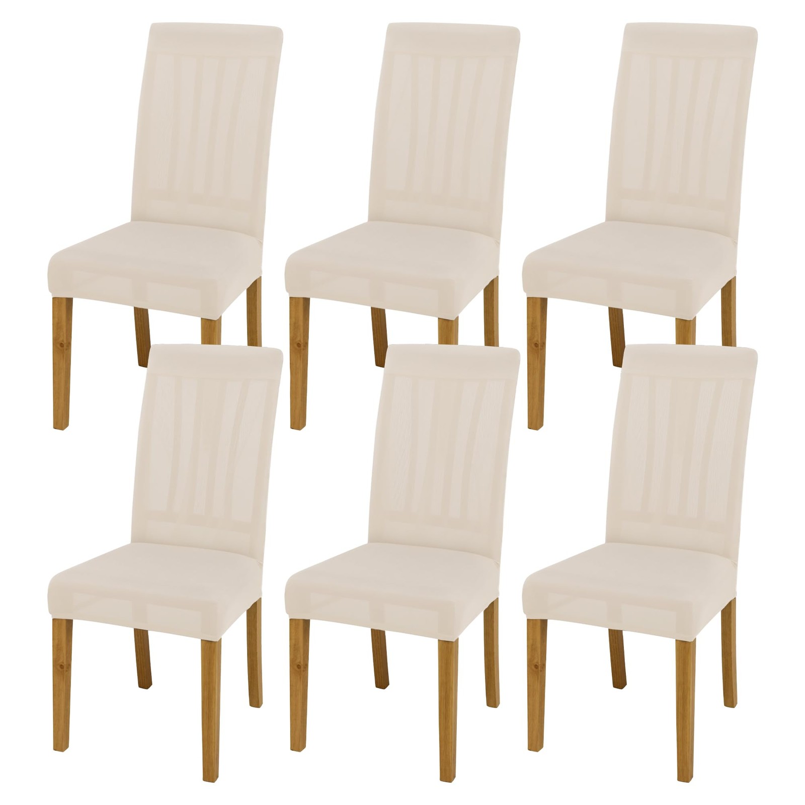 Covers,dining Room Covers Set Of 6,stretch 6pcs, .beige