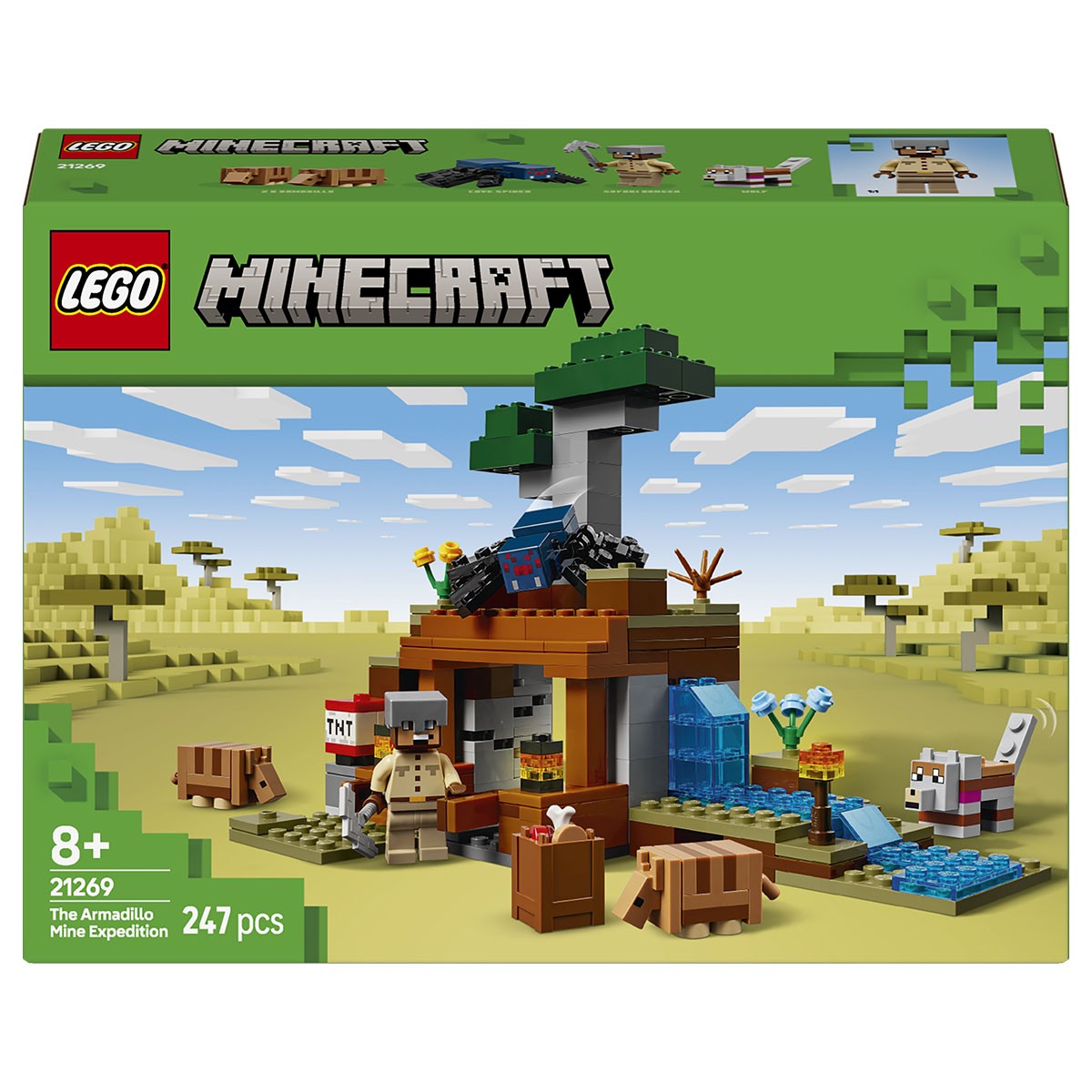Lego Minecraft 21269 The Armadillo Mine Expedition Cave Spider and Wolf Figures - Image 5
