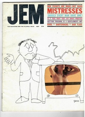 Vintage JEM Men's Magazine May 1961 Figure Models, Fiction, Humor ''VG''