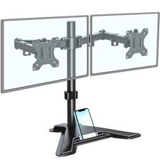 MOUNTUP Dual Monitor Stand - Freestanding  Height Adjustable Monitor Desk Mo...