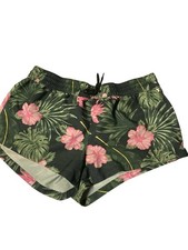 Hurley Floral Printed Beach shorts Womens Pink Black