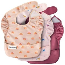 Mess Proof Baby Bibs for Eating - Waterproof, Wipeable Bibs - Toddler Bibs - ...