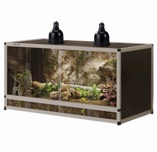 White Frame PVC Reptile Enclosure with Black Panels 4  x2  x2  120-Gallon