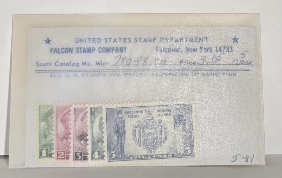 RARE US Stamp Lot United States Stamp Department Falcon Stamp Co. Unused MINT - Image 2 of 4
