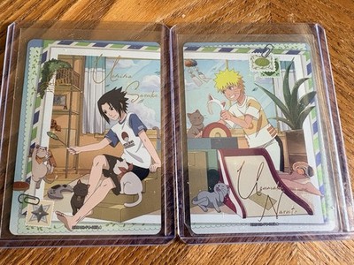Naruto Uzumaki & Sasuke Uchiha Naruto Kayou PU-005 & PU-006 English Cards NM