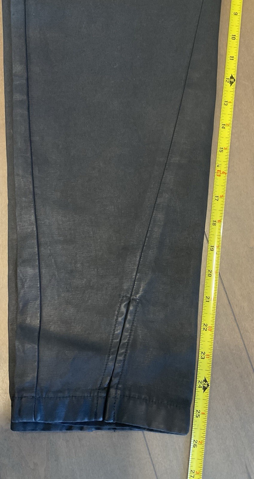 NWT Adriano Goldschmied Womens High Waisted Pants W/ Faux Leather Coating Small thumbnail 13