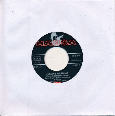 Wenn du denkst du denkst... - Juliane Werding - LC Single 7'' Vinyl 234/10