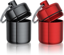 Ear Plug Carrying Case Keychain 2 Pack , Small Waterproof Metal Earplug Case Ear