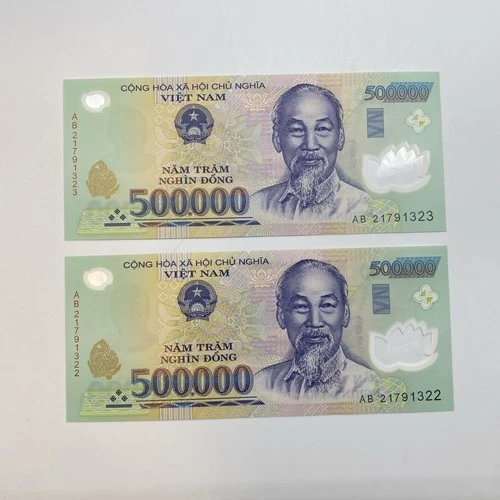 500,000 VND VIETNAM DONG VIETNAM MONEY UNCIRCULATED CURRENCY BANK NOTES