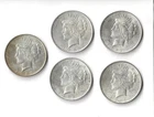 1923 1924 LOT OF 5 Peace Silver Dollar 90% Silver 3.87 Troy Oz SW