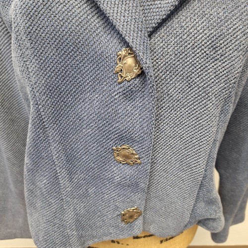 Frontier Casual Button Front Cropped Western Jacke Langarm Blau Damen Gr. L - Bild 8 von 10