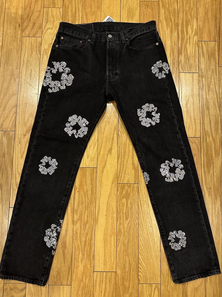 Denim Tears Swarovski Bust Down Tears Levis 501 Jeans | eBay Denim Tears Swarovski Bust Down Tears Levis 501 Jeans | eBay