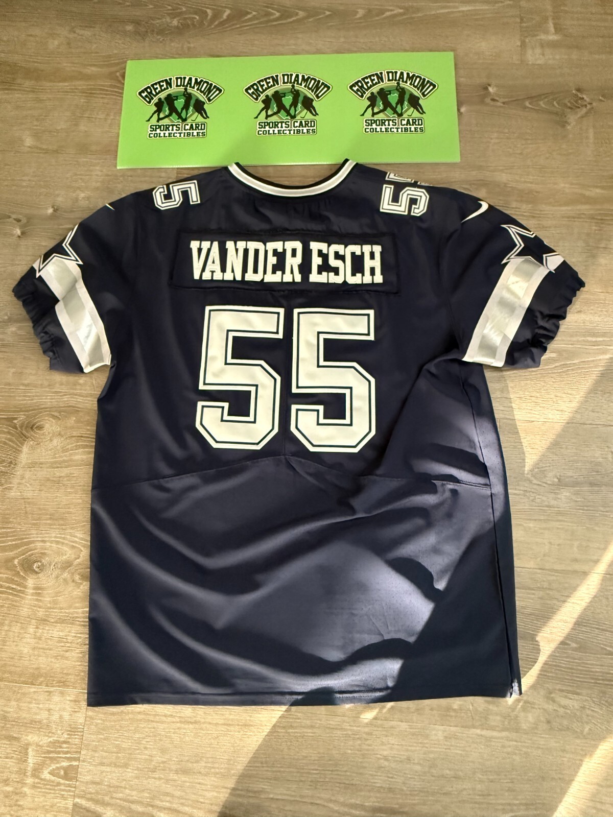 LEIGHTON VANDER ESCH DALLAS COWBOYS STITCHED JERSEY SIZE-52 NIKE REPLICA NAVY