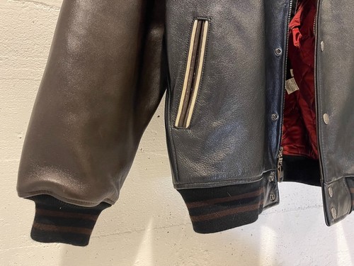 Negro Leagues Baseball Museum Baltimore Black Socks full leather jacket size 2XL - Picture 11 of 13