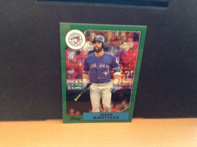 JOSE BAUTISTA 2017 TOPPS SERIES 2 1987 GREEN CHROME TORONTO 23/175 Blue Jays SP