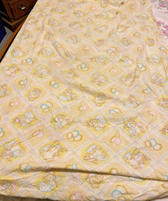 Vintage Dundee Fitted Crib Sheet Pastel Print Bunnies  Balloons Rare