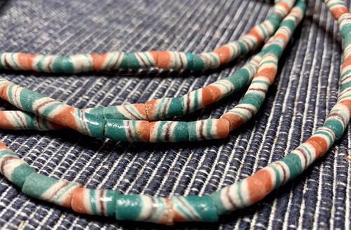 African Sandcast Trade Beads Strand 26” From The 1990’s - Picture 4 of 4