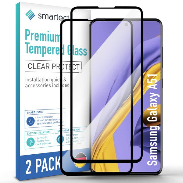 2X Schutzglas Panzerfolie Full Screen FüR Samsung Galaxy A51 Displayschutz Glas-image