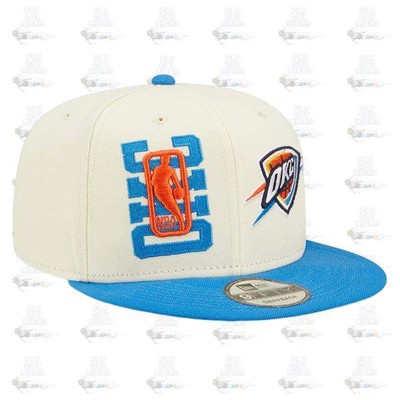 New Era Oklahoma City Thunder Cream Light Orange White 9Fifty 950 Patch Snapback