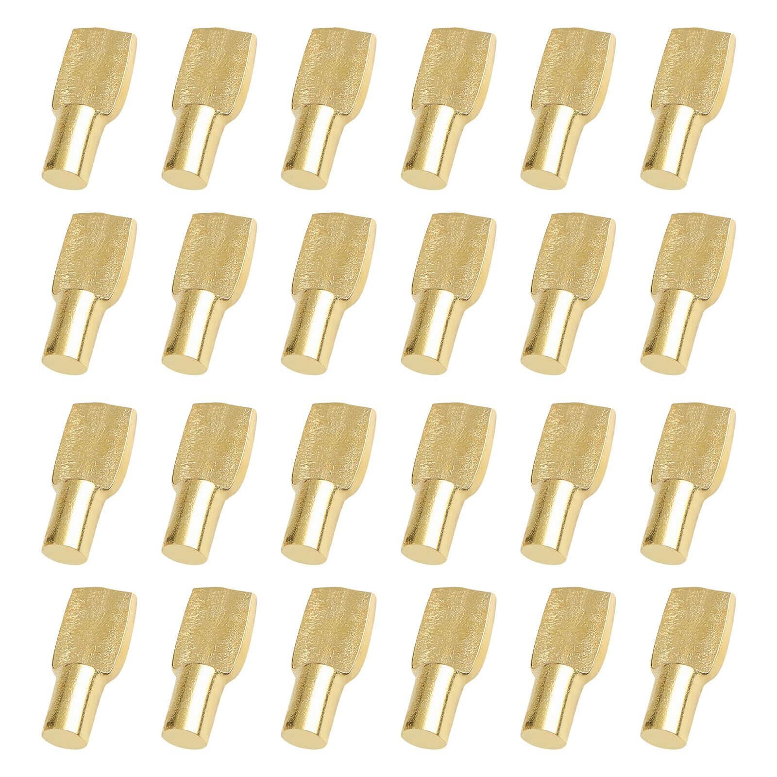 80Pcs 5mm Silver Spoon-Shaped Metal Shelf Pins for Cabinet Supports-image