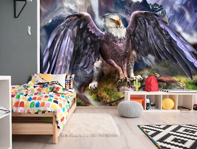 3D Berg Adler ZHUC390 Tapete Wandbild Fototapete Ruth Thompson Ann