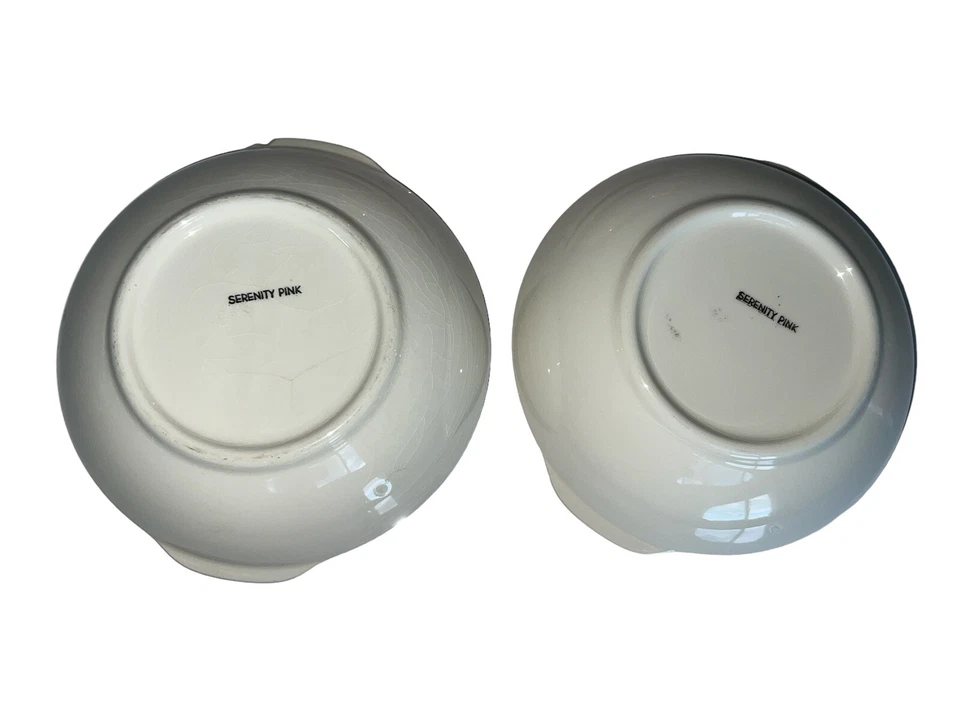 Vintage Serenity Pink Ceramic 50's Dinnerware Set of 8 - Image 3 of 4