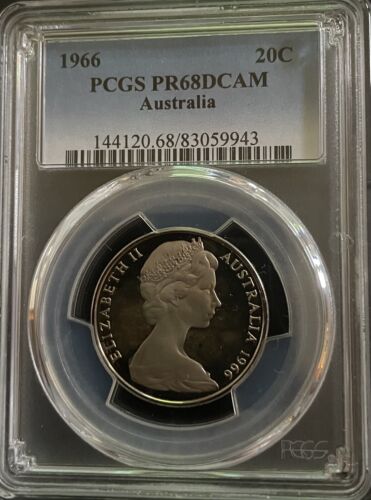 Australia 1966 Proof 20c Coin PCGS PR68DCAM - Picture 1 of 2
